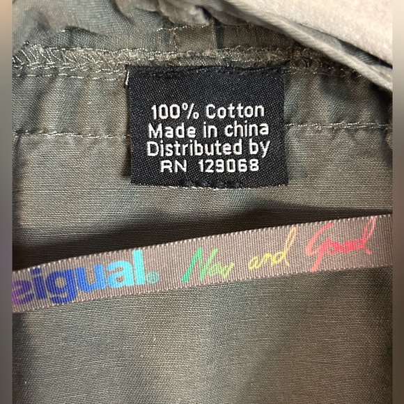 Vintage Desigual Sleeveless Utility Mini Dress Multiple Zippers Pockets Size 40 - Picture 6 of 14